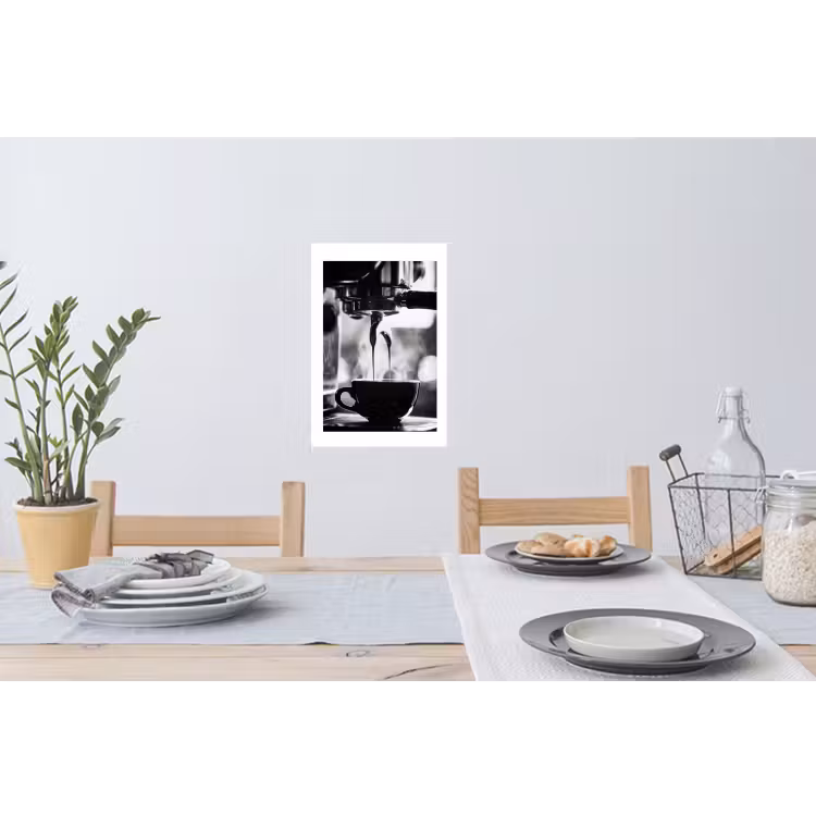 Coffee - Espresso - Koffiemachine - Kop Muursticker klein -eettafel