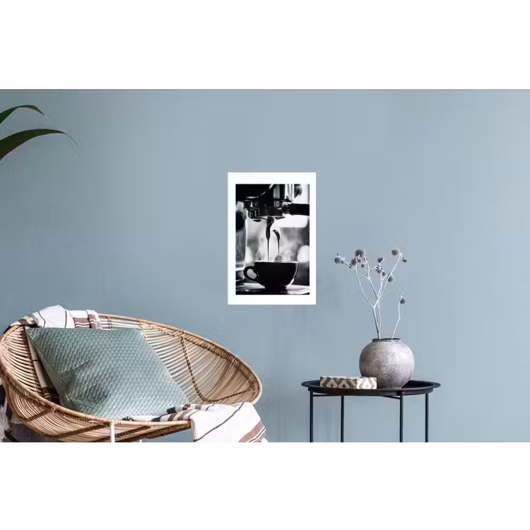 Coffee - Espresso - Koffiemachine - Kop Muursticker klein -plant