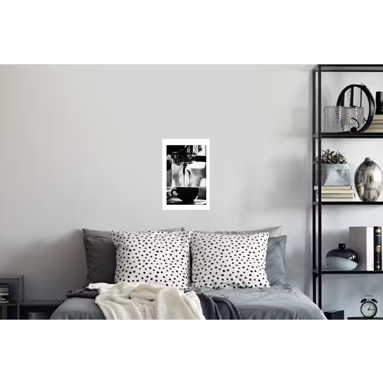 Coffee - Espresso - Koffiemachine - Kop Muursticker klein -slaapkamer