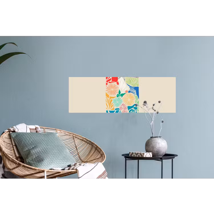 Kleurrijk - Abstract - Bloemen - Patronen Muursticker klein -plant
