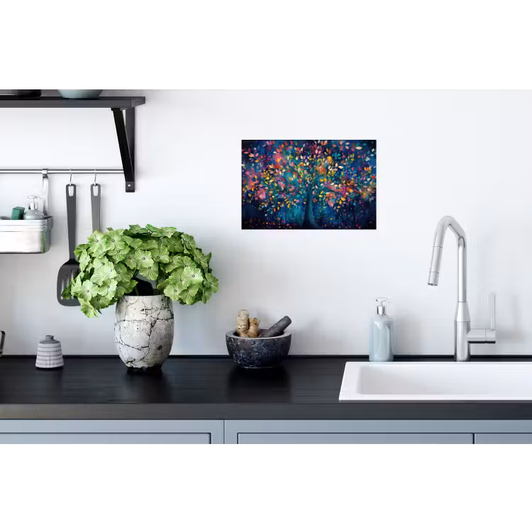 Kleurrijk - Boom - Magisch - Abstract Muursticker klein -keuken