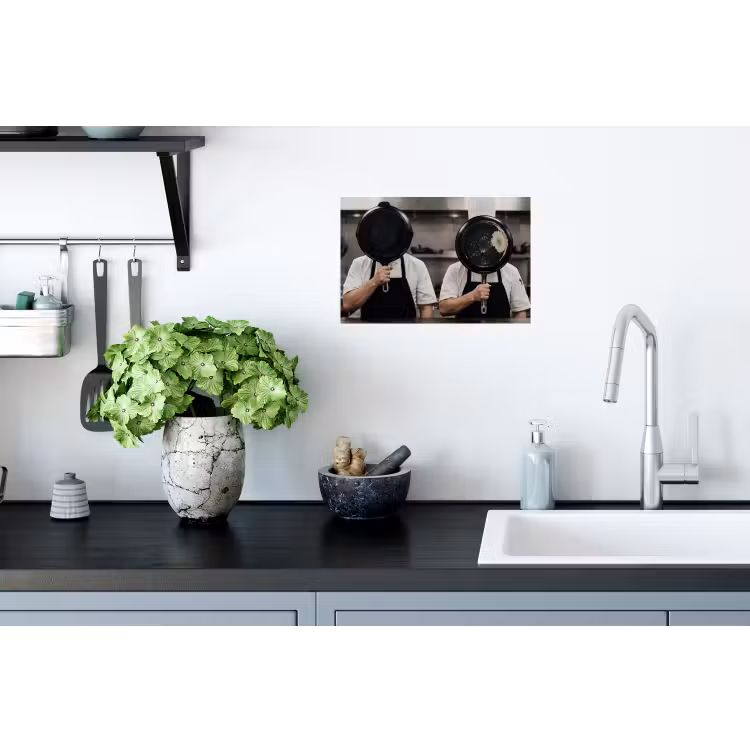 Koks - Koekenpannen - Keuken Muursticker klein -keuken