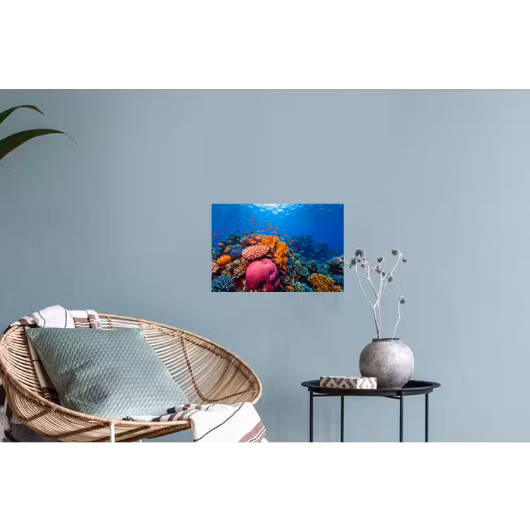 Koraal - Vissen - Oceaan - Natuur - Kleurrijk Muursticker klein -plant