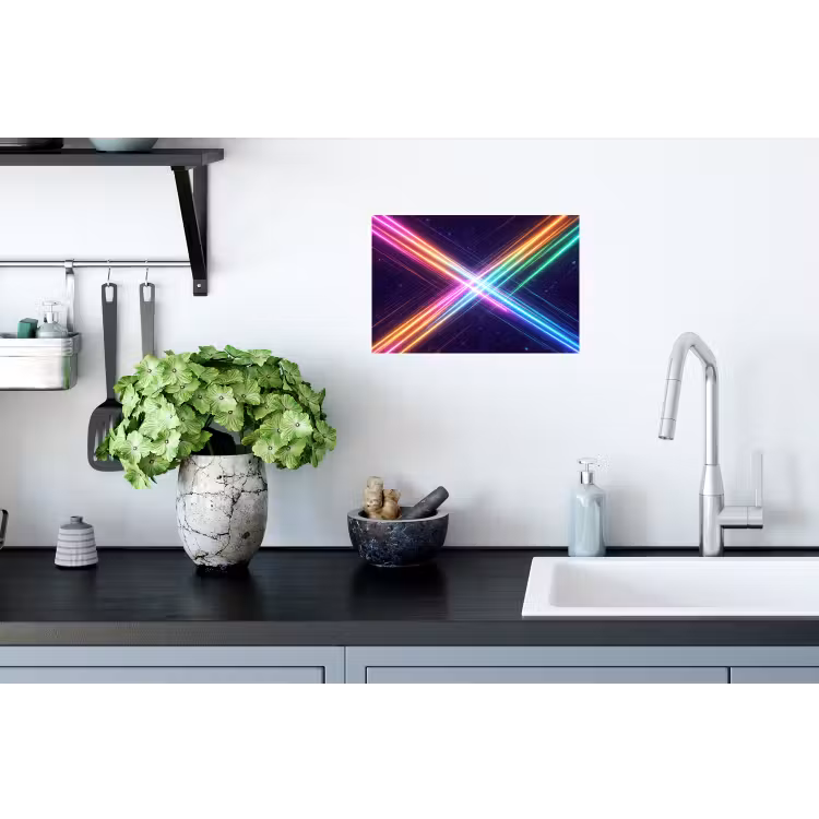 Kruisen - Lasterstralen - Neon Muursticker klein -keuken
