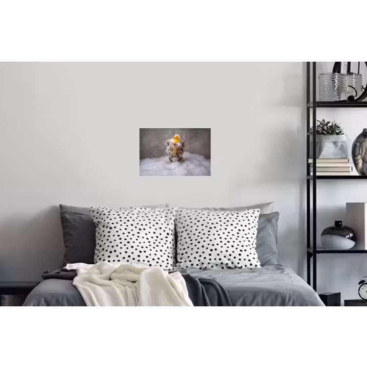 Welpje - Bad - Geel Muursticker klein -slaapkamer