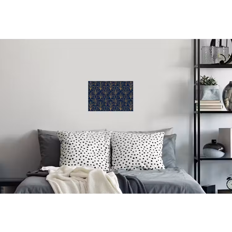 Deco - Waaier - Blauw Muursticker klein 286 -slaapkamer