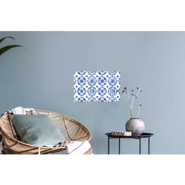 Sierborden - Bloemen - Blauw Muursticker klein 286 -plant