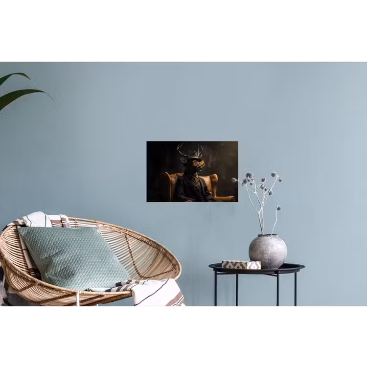 Hert - Zonnebril - Zwart - Pak Muursticker klein -plant