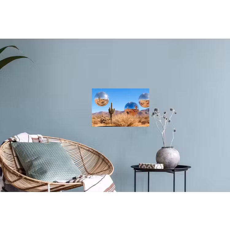 Wall Sticker - Desert - Mirror Ball - Art - Woestijn - Spiegelbal - Kunst Muursticker klein
