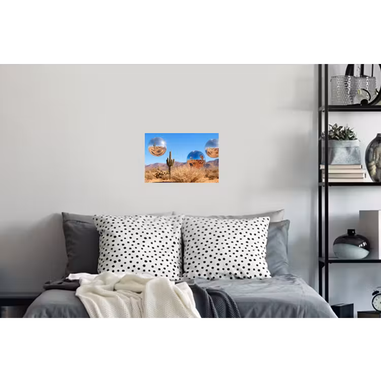 Wall Sticker - Desert - Mirror Ball - Art - Woestijn - Spiegelbal - Kunst Muursticker klein