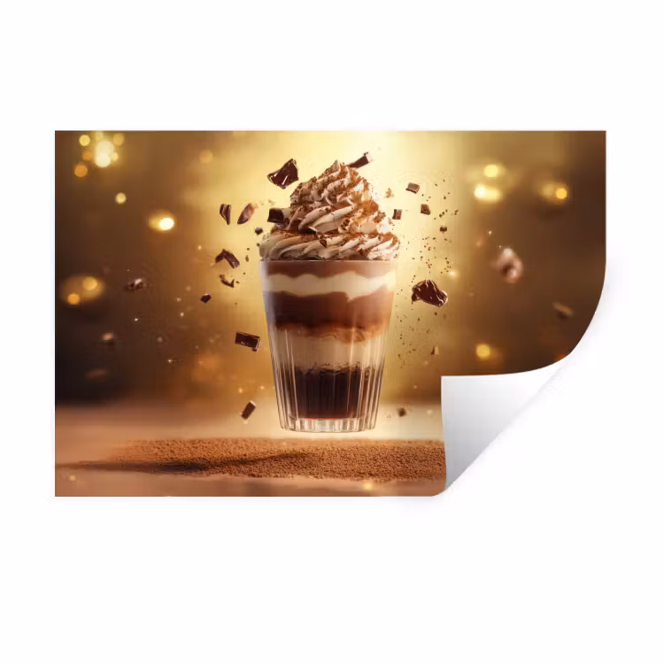Dessert - Chocolade - Zoet - Eten Muursticker klein -3d