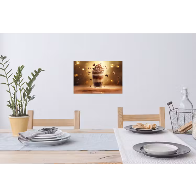 Dessert - Chocolade - Zoet - Eten Muursticker klein -eettafel