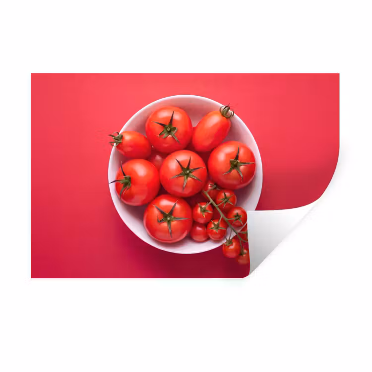 Wall Sticker - Dinner Plate - Red - Eten - Kom - Rood Muursticker klein