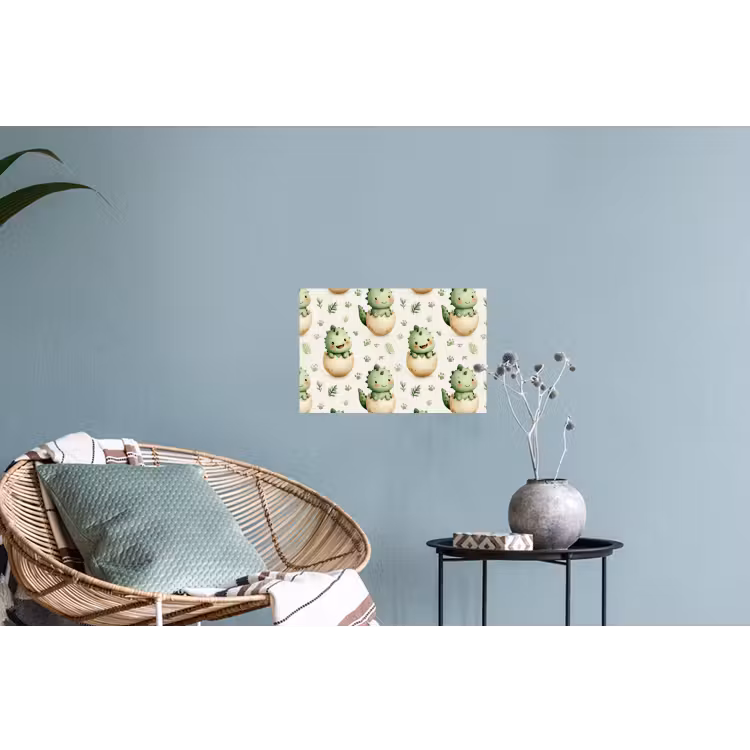 Dino - Eieren - Groen Muursticker klein 286 -plant