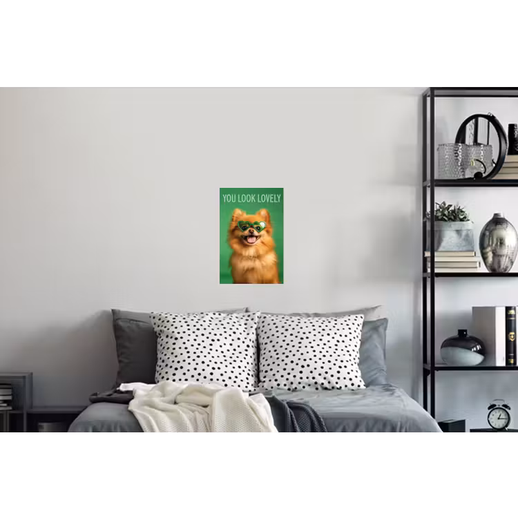 Hond - Zonnebril - Valentijn - Love Muursticker klein -slaapkamer