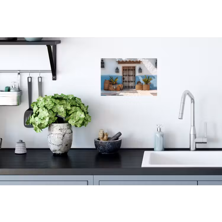 Deur - Manden - Planten Muursticker klein -keuken