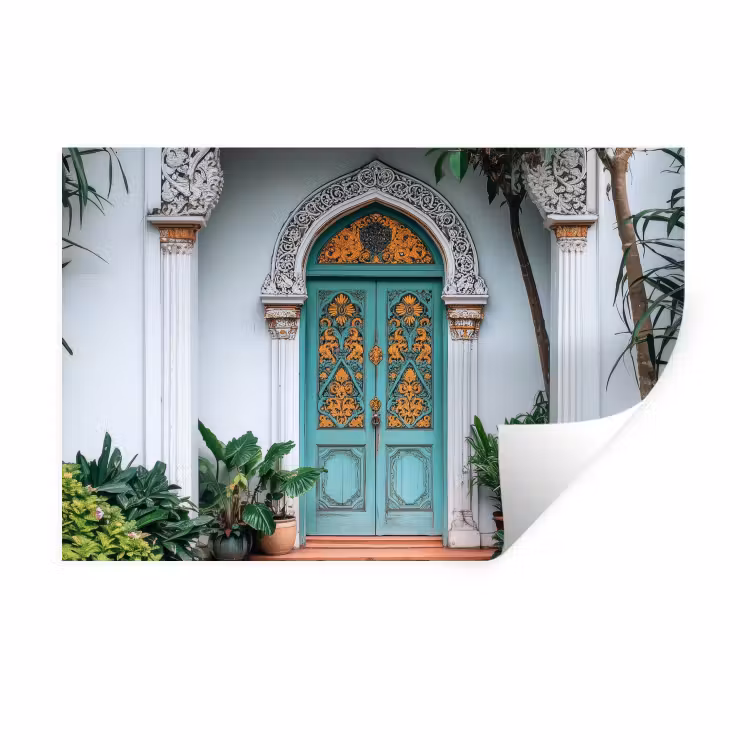 Deur - Patronen - Planten Muursticker klein -3d