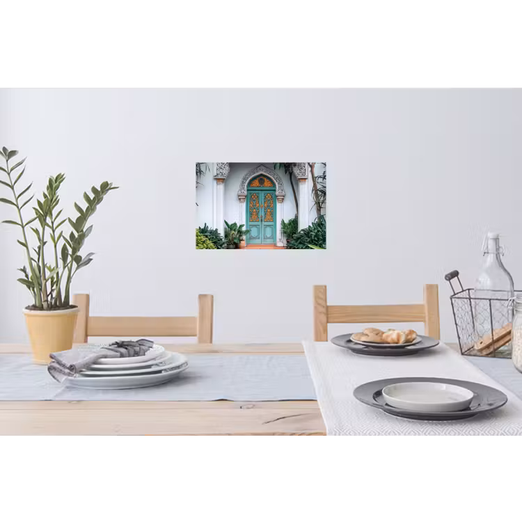 Deur - Patronen - Planten Muursticker klein -eettafel