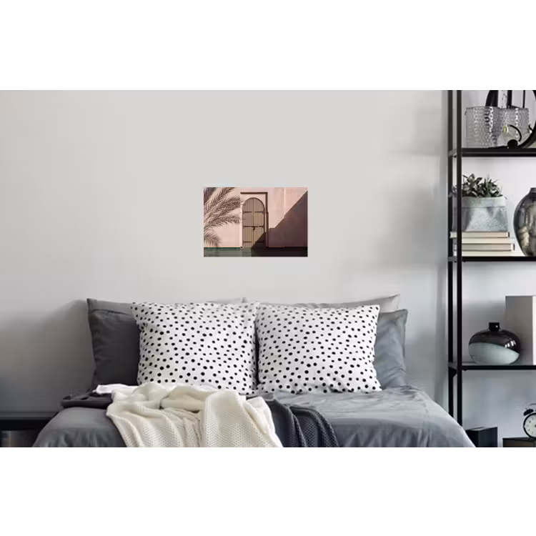 Deur - Hout - Architectuur - Groen - Rustiek Muursticker klein -slaapkamer