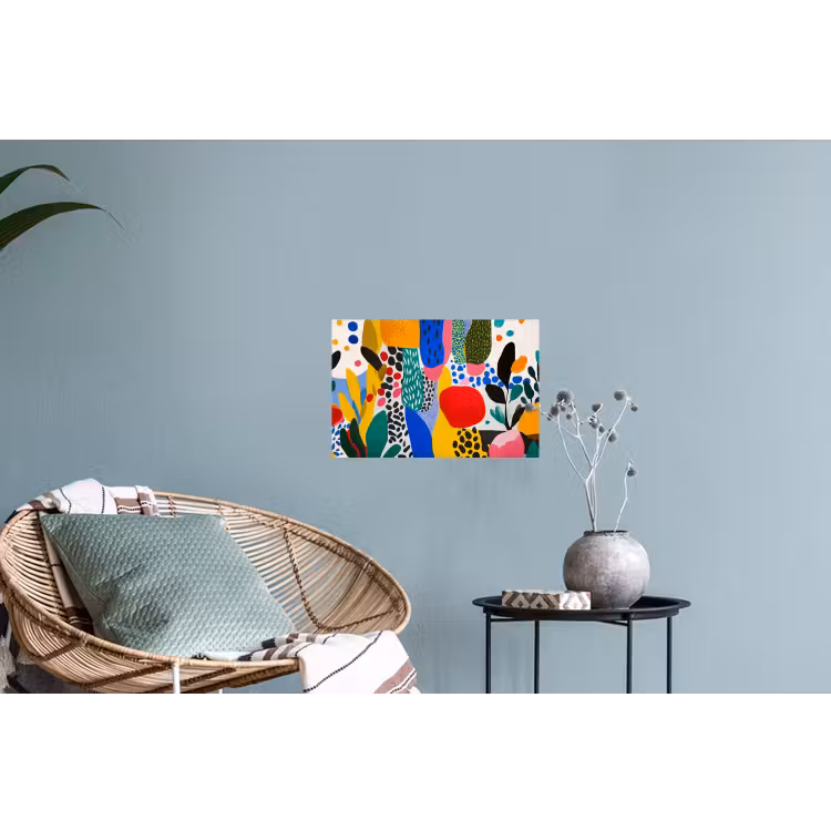 Stippen - Vormen - Modern - Kleuren Muursticker klein -plant