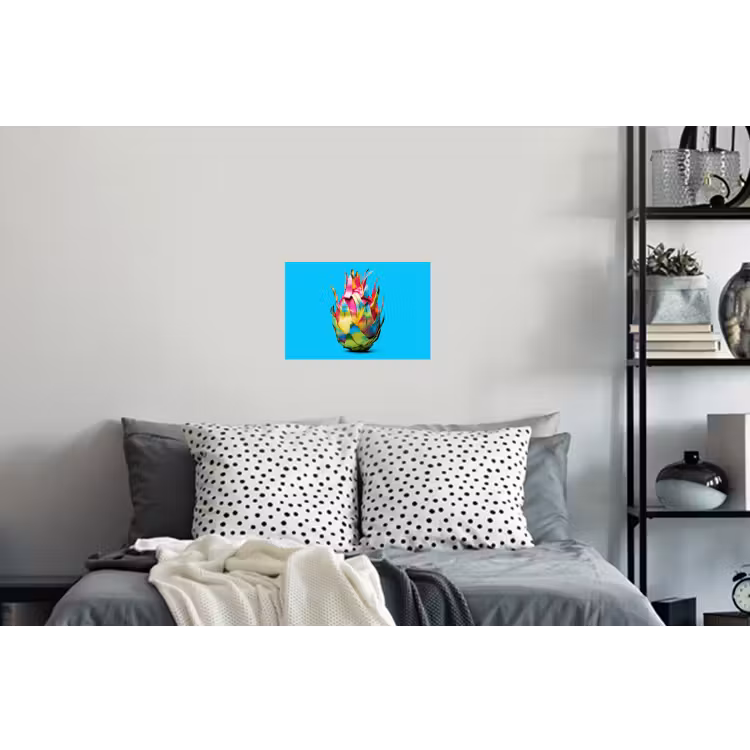 Drakenfruit - Blauw - Levendig Muursticker klein -slaapkamer