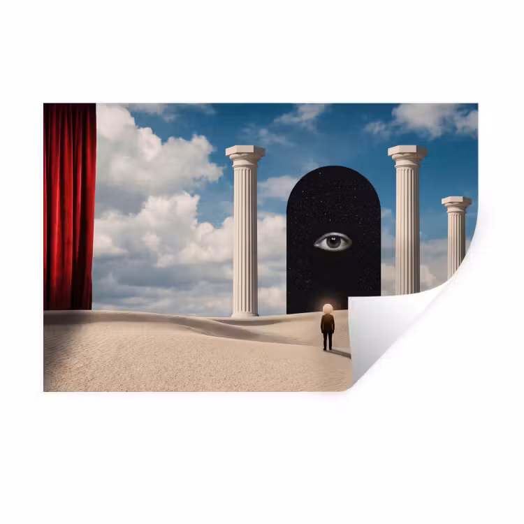 Wall Sticker - Dream - Desert - Eye - Droom - Woestijn - Oog Muursticker klein