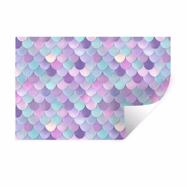 Dromerig - Zeemeermin - Pastel Muursticker klein 286 -3d