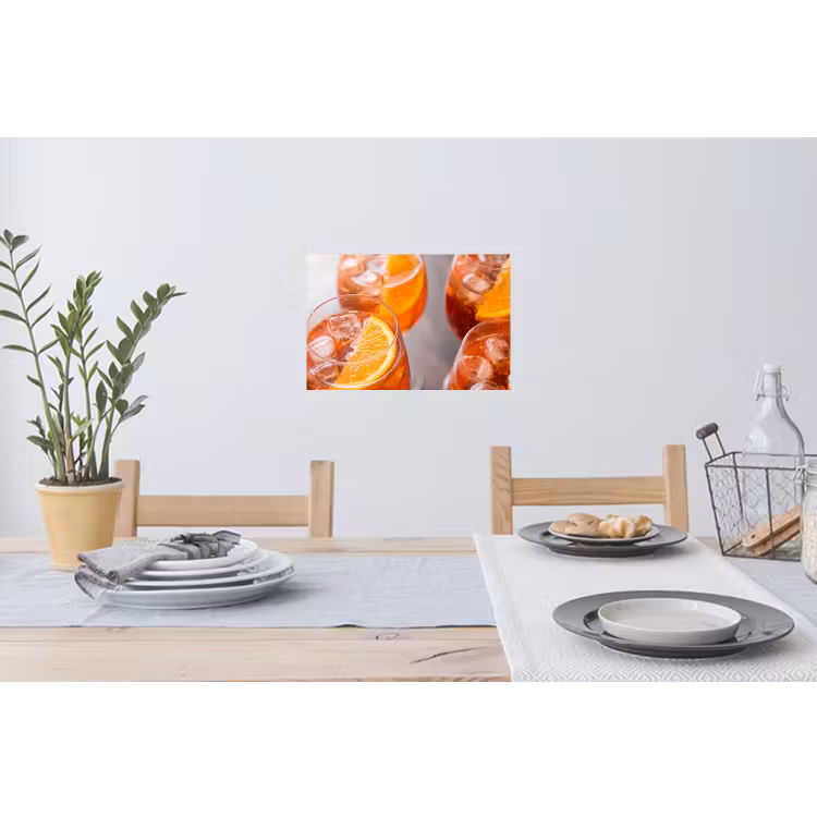 Drank - Sinaasappel - IJs - Zomer - Oranje Muursticker klein -eettafel