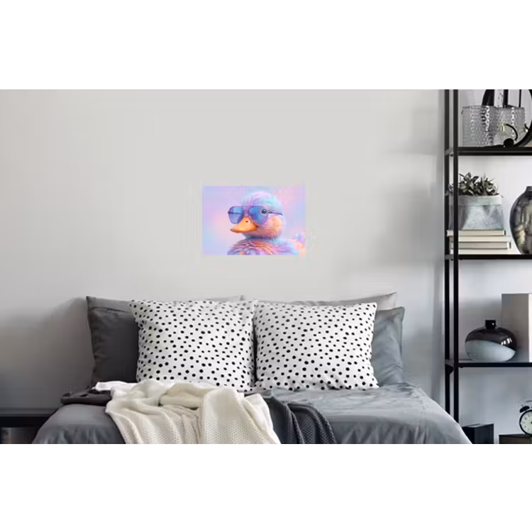 Eend - bril - Pastel Muursticker klein -slaapkamer