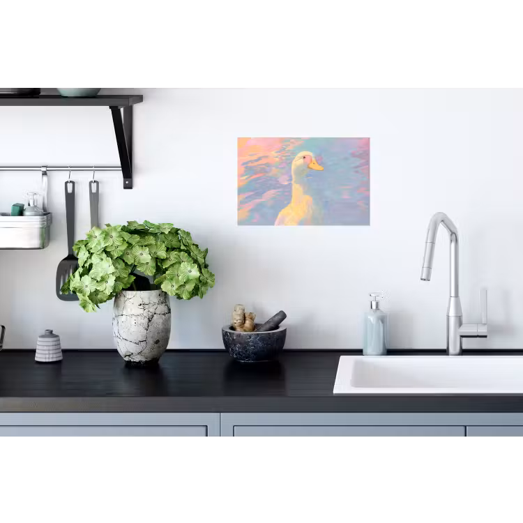 Eend - Zonnebril - Water Muursticker klein -keuken