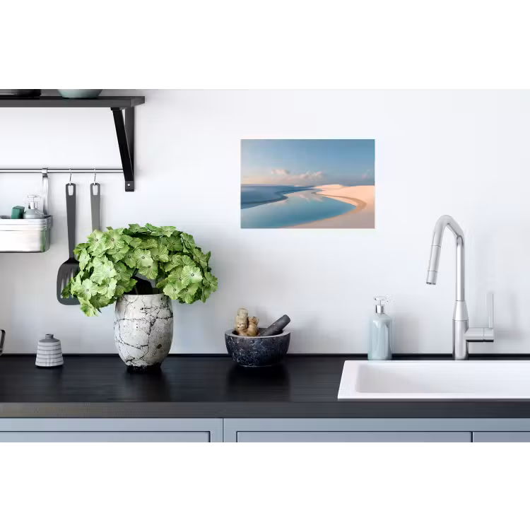Duinen - Waterplas - Oneindige rust Muursticker klein -keuken