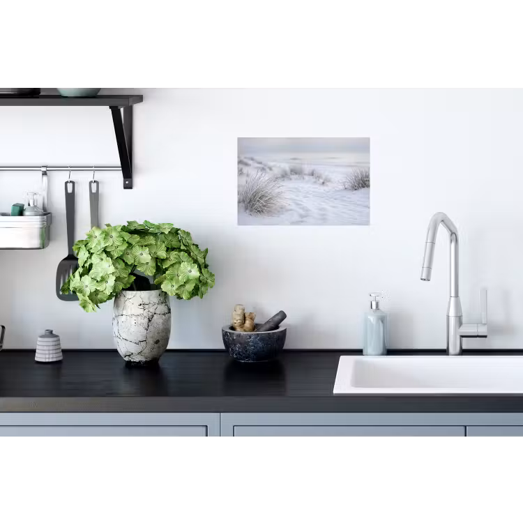 Duinen - Sneeuw - Strand - Winter - Serene Muursticker klein -keuken