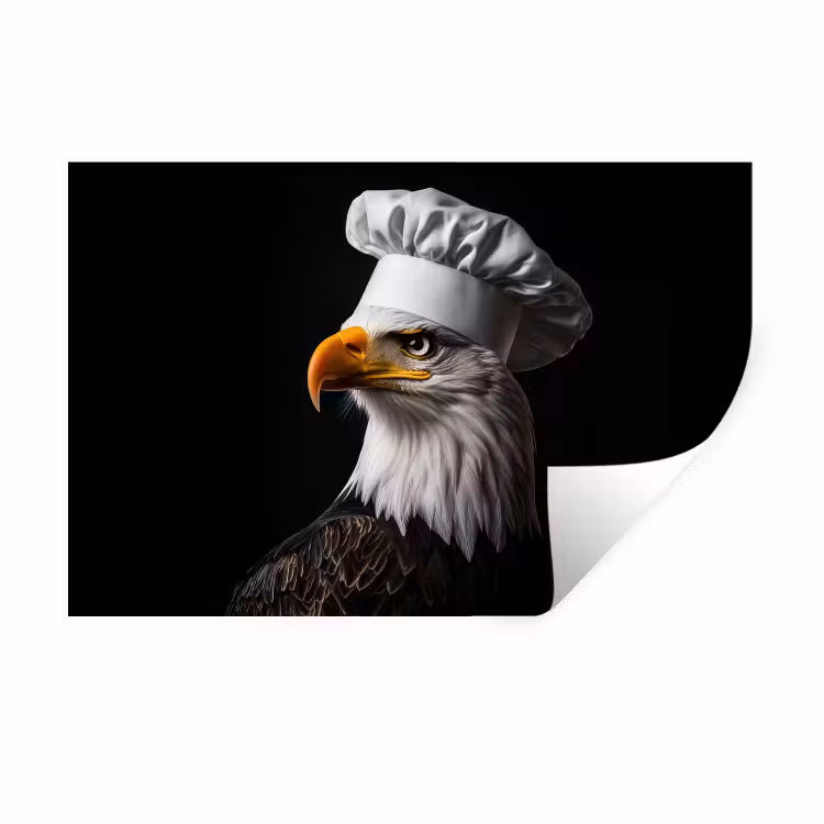 Arend -Amerika - Koksmuts - Vogel - Stoer Muursticker klein -3d