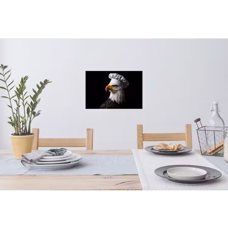 Arend -Amerika - Koksmuts - Vogel - Stoer Muursticker klein -eettafel