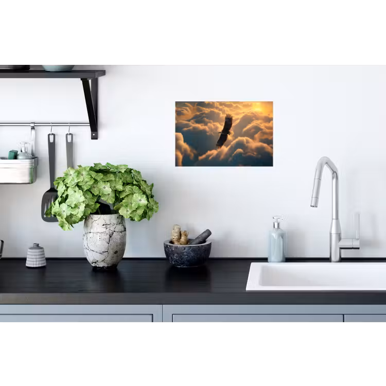 Adelaar - Wolken - Zon Muursticker klein -keuken