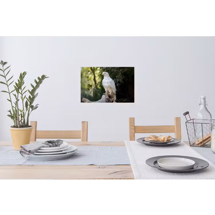 Arend - Hout - Wit - Planten Muursticker klein -eettafel