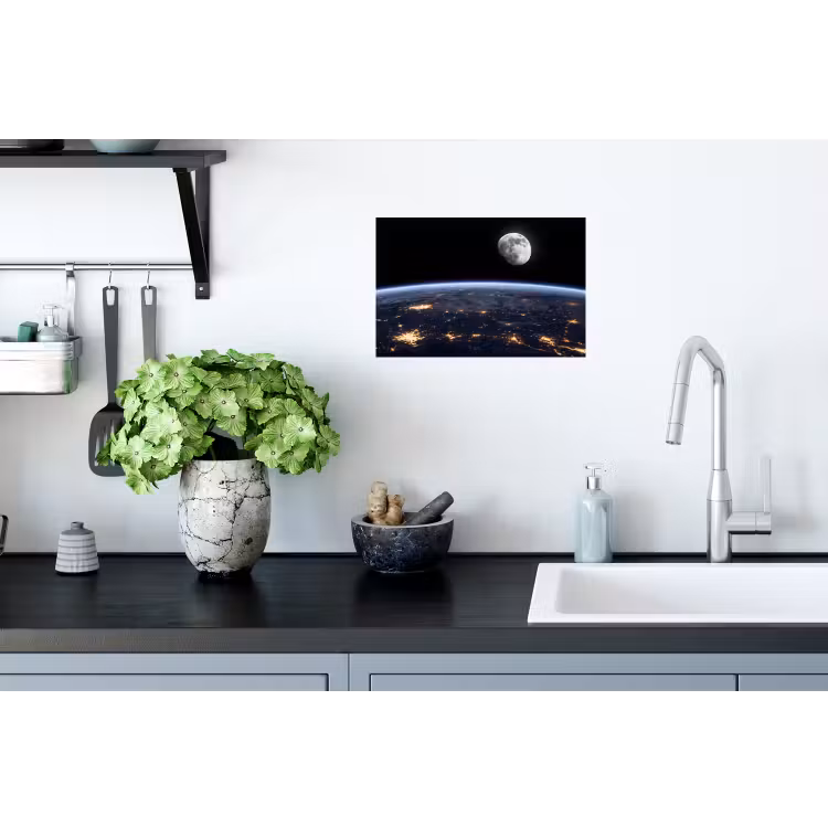 Wall Sticker - Earth - Night - Space - Aarde - Nacht - Ruimte Muursticker klein