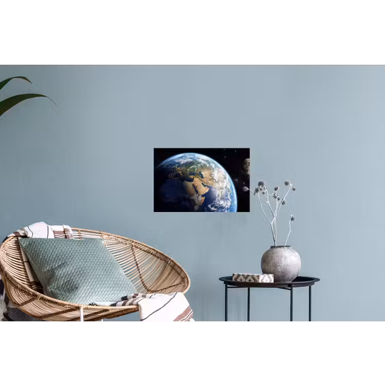 Aarde - Ruimte - Blauw - Groen Muursticker klein -plant