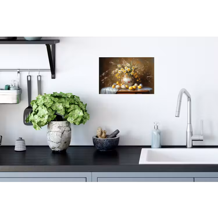 Paaseieren - Stilleven - Vaas Muursticker klein -keuken
