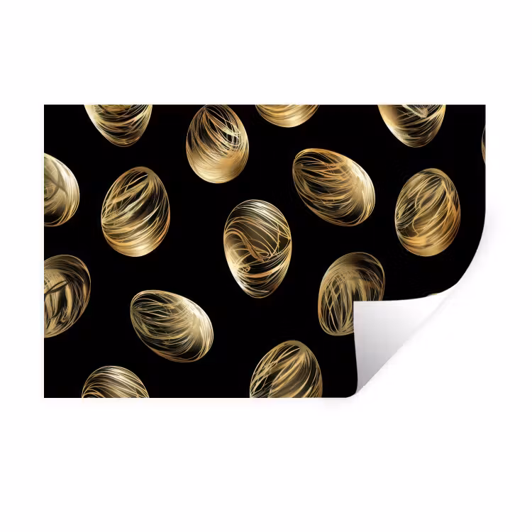Eieren - Goud - Patroon Muursticker klein -3d