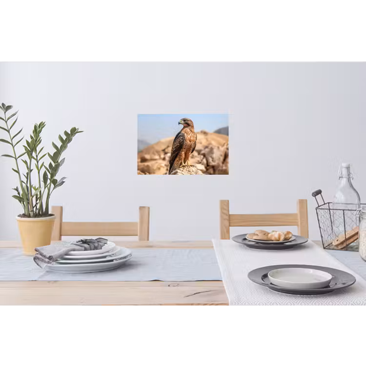 Valk - Vogel - Rots - Macht Muursticker klein -eettafel