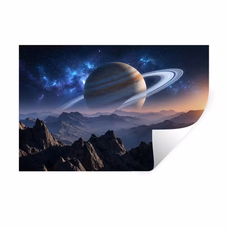 Fantasy - Kosmos - Landschap Muursticker klein -3d