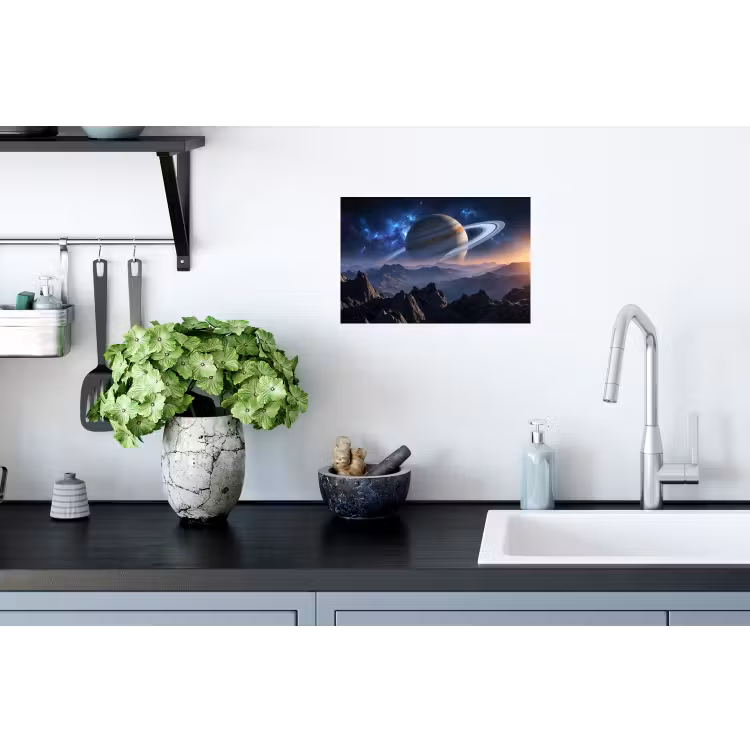 Fantasy - Kosmos - Landschap Muursticker klein -keuken