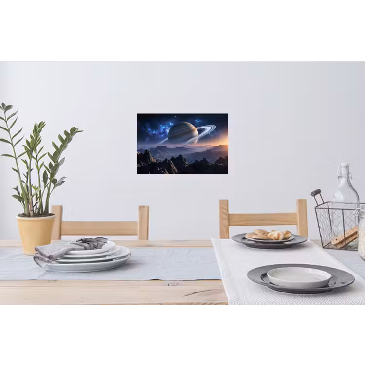 Fantasy - Kosmos - Landschap Muursticker klein -eettafel
