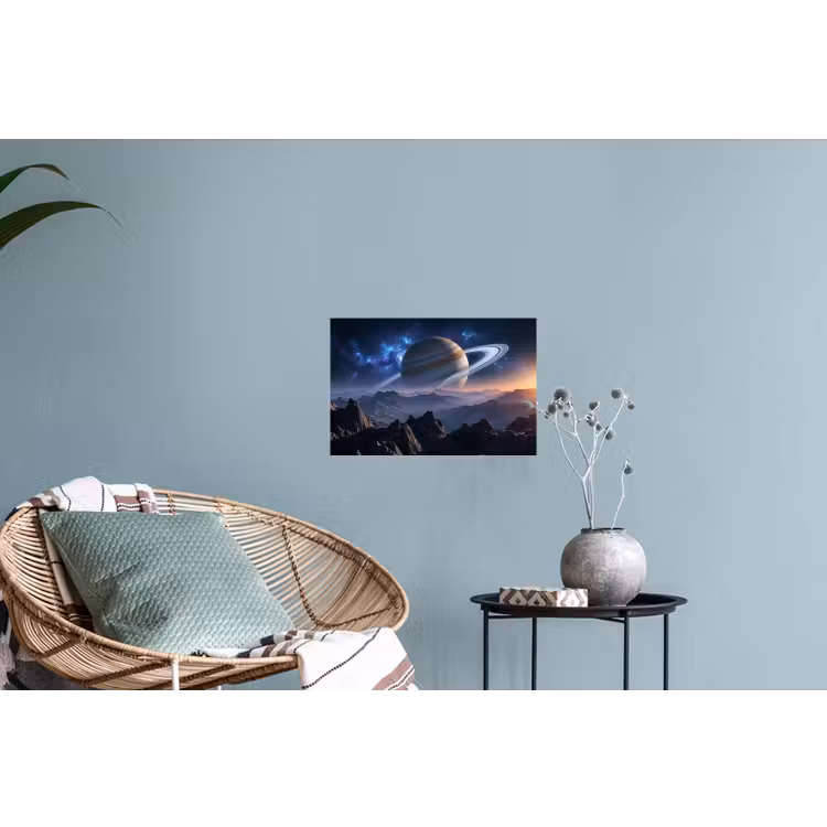 Fantasy - Kosmos - Landschap Muursticker klein -plant