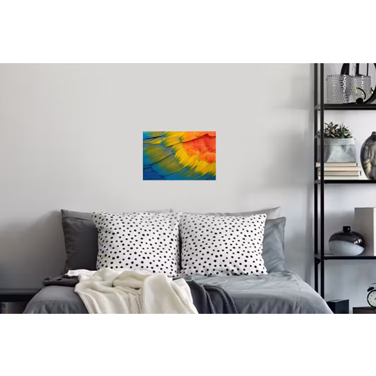 Veren - Ara - Kleurrijk Muursticker klein -slaapkamer