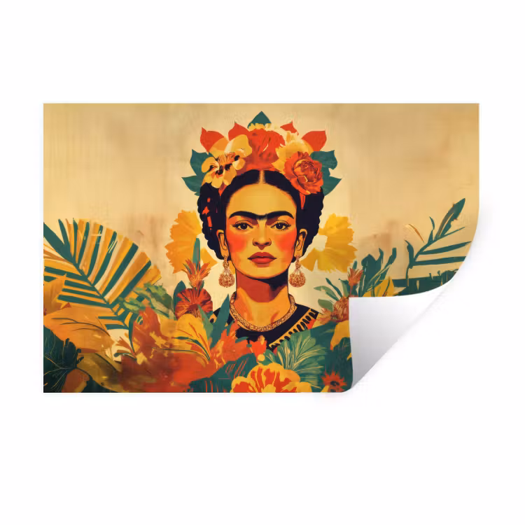 Vrouwelijk - Bloemen - Sieraden Muursticker klein -3d