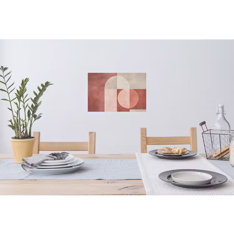 Figuren - Abstract - Roze Muursticker klein -eettafel