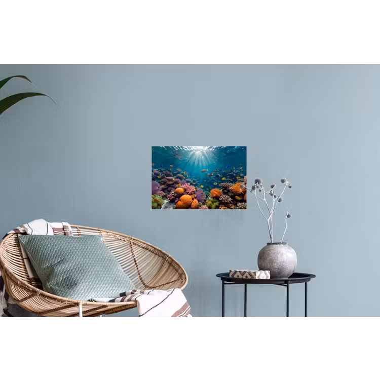Vis - Koraal - Oceaan - Natuur - Kleurrijk Muursticker klein -plant
