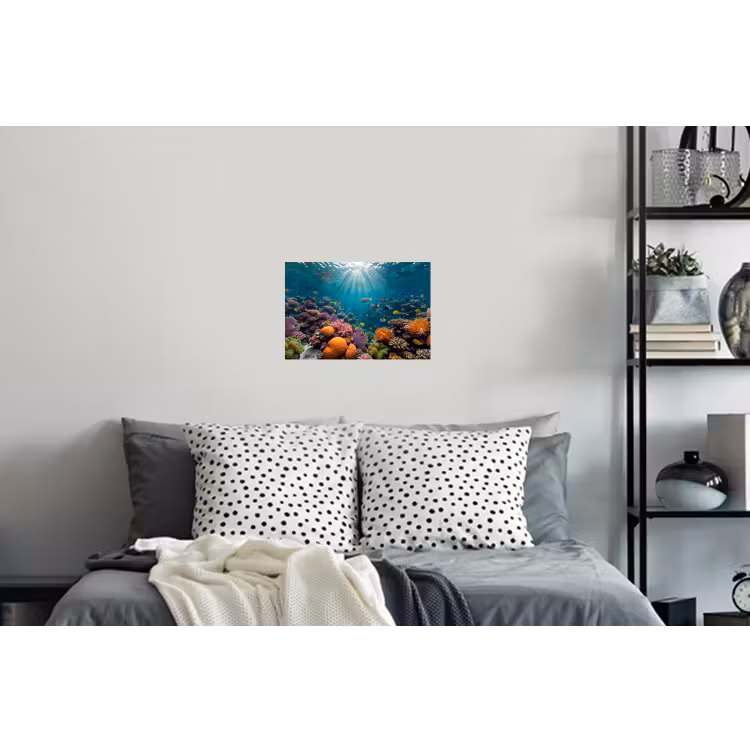 Vis - Koraal - Oceaan - Natuur - Kleurrijk Muursticker klein -slaapkamer